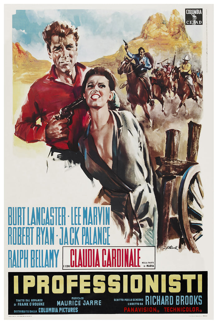 The Professionals 1966 - Burt Lancaster - Italy - Classic Movie Poster