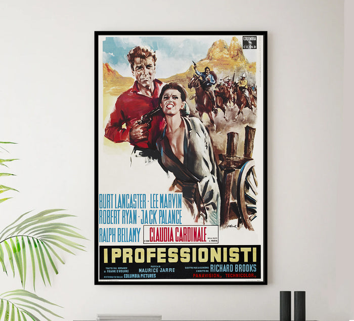 The Professionals 1966 - Burt Lancaster - Italy - Classic Movie Poster