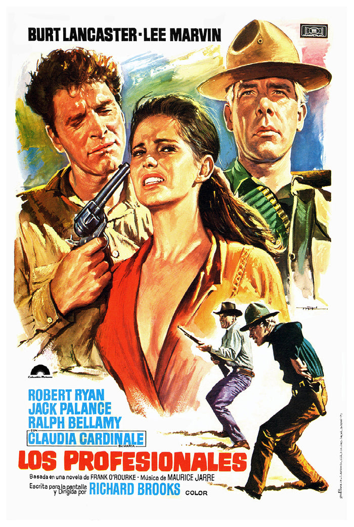 The Professionals 1966 - Burt Lancaster - Spain - Classic Movie Poster