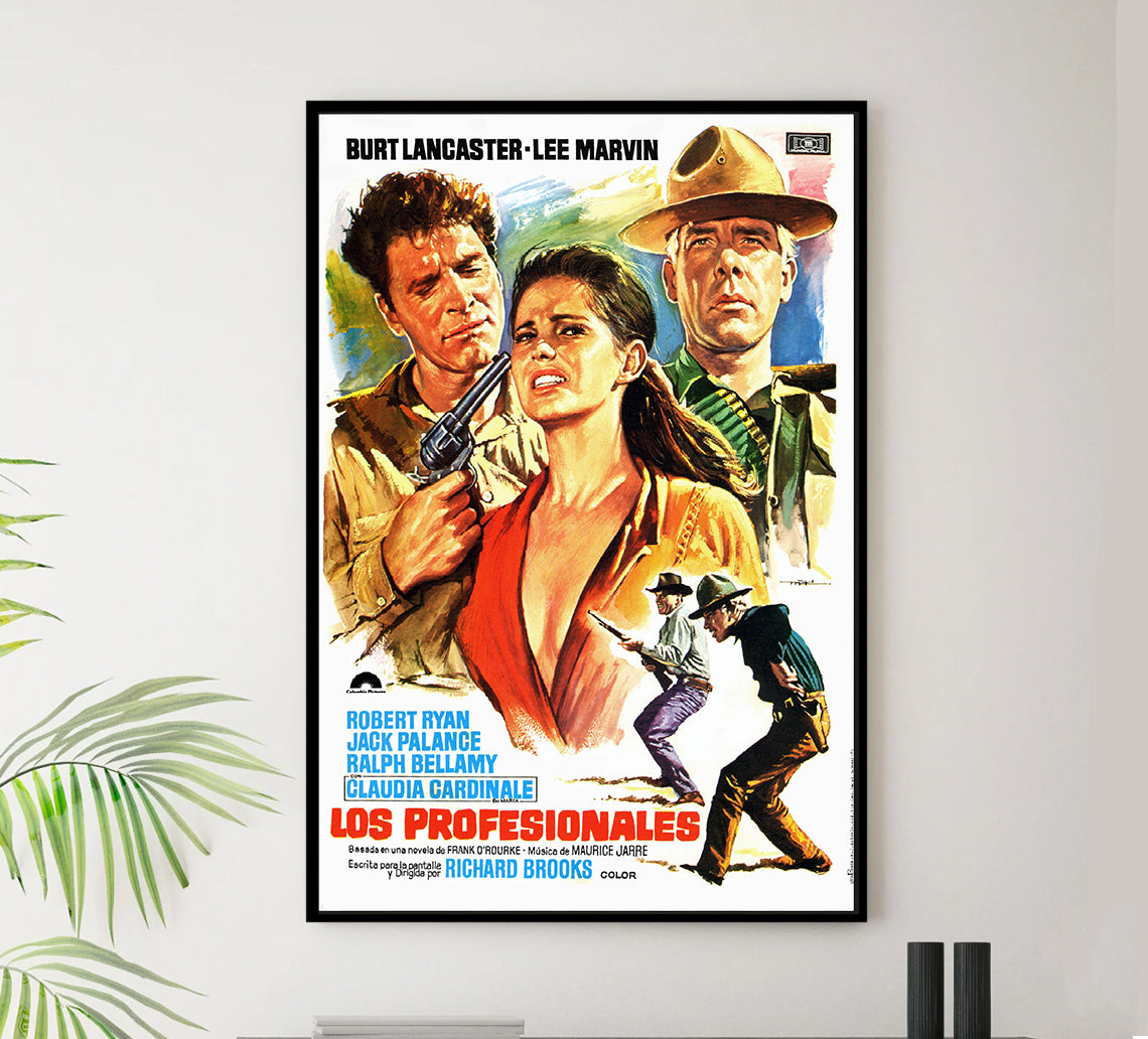 The Professionals 1966 - Burt Lancaster - Spain - Classic Movie Poster