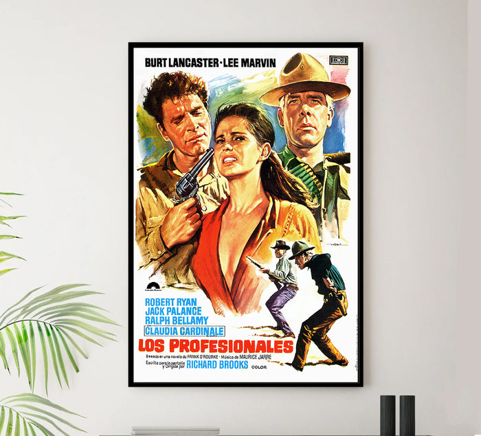 The Professionals 1966 - Burt Lancaster - Spain - Classic Movie Poster