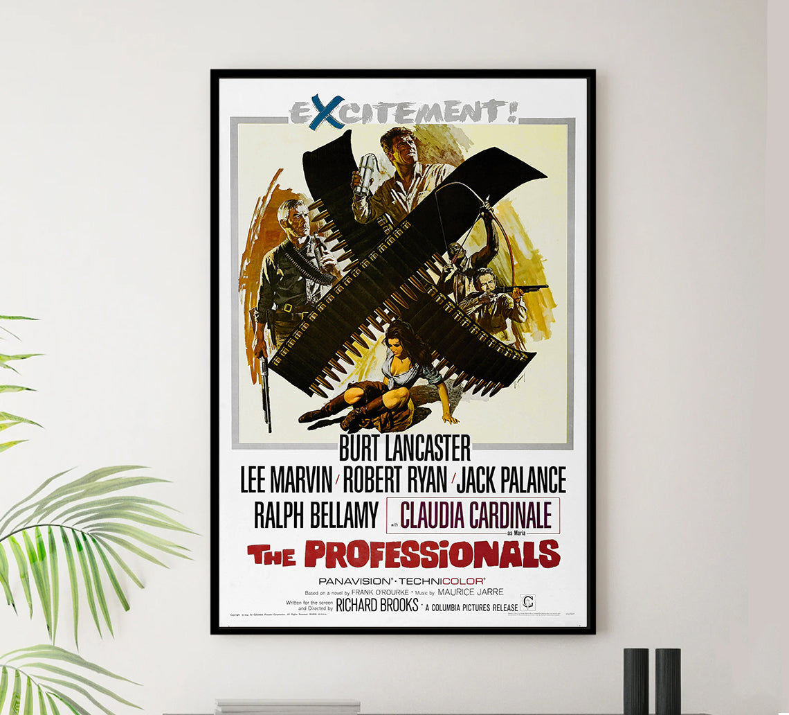 The Professionals 1966 - Burt Lancaster - US - Classic Movie Poster