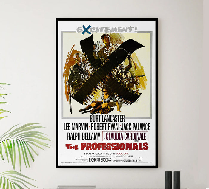 The Professionals 1966 - Burt Lancaster - US - Classic Movie Poster