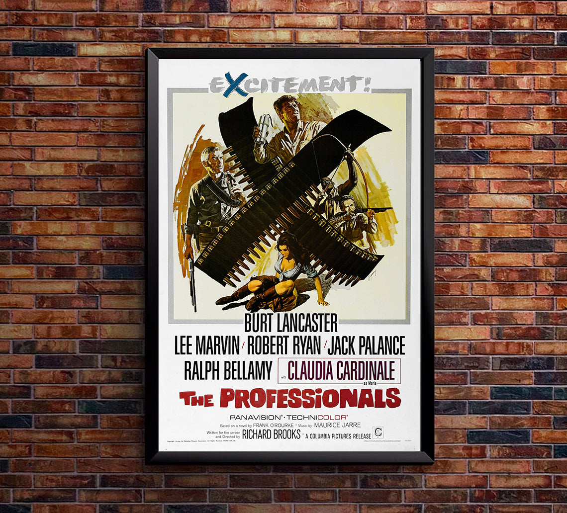 The Professionals 1966 - Burt Lancaster - US - Classic Movie Poster