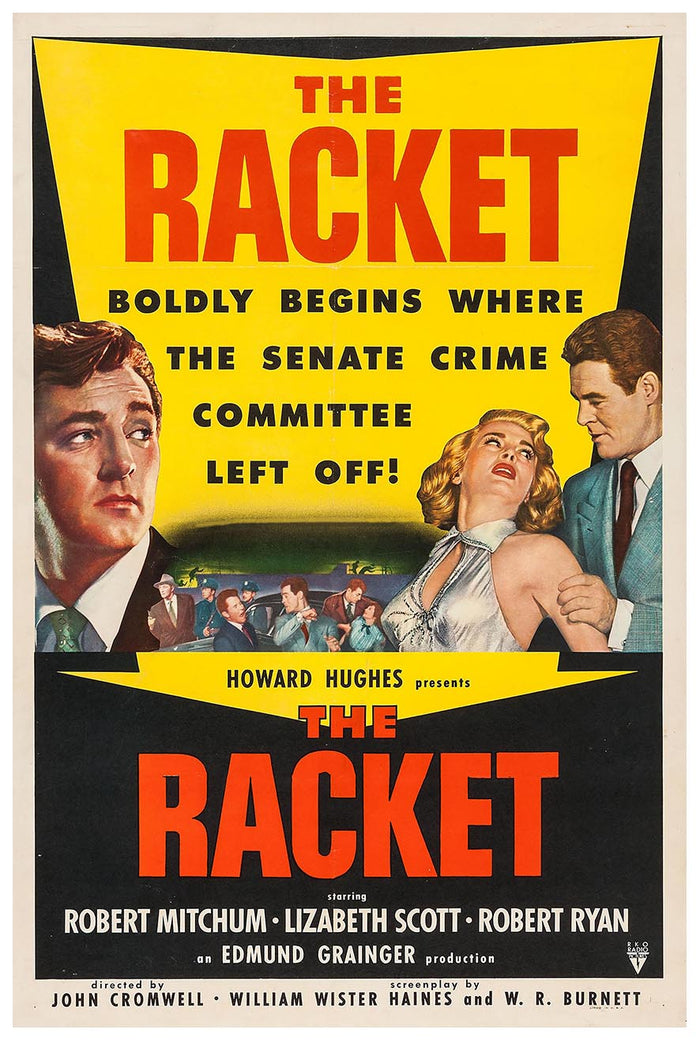 The Racket 1951 - Robert Mitchum - Vintage Classic Movie Poster