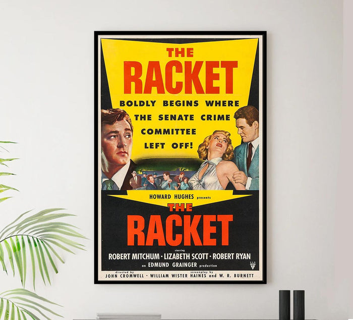 The Racket 1951 - Robert Mitchum - Vintage Classic Movie Poster