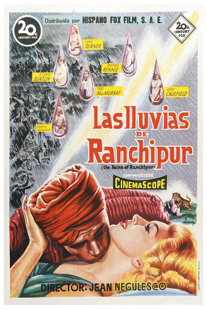 The Rains of Ranchipur 1955 - Richard Burton - Spain 2 - Classic Movie Poster