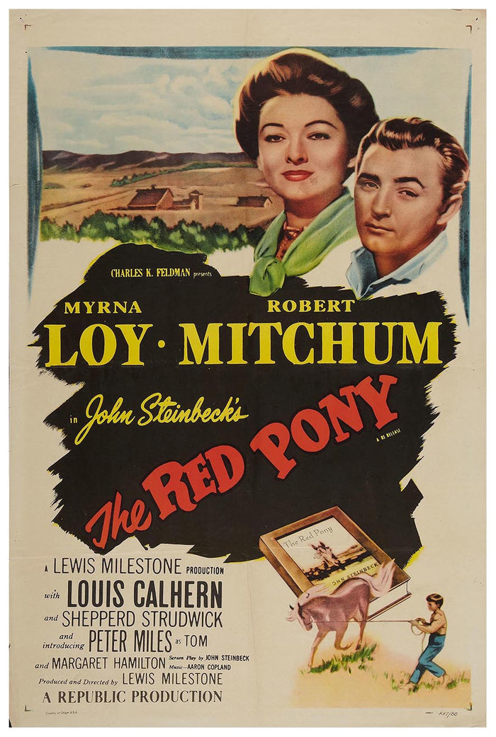 The Red Pony 1949 - Robert Mitchum - Vintage Classic Movie Poster