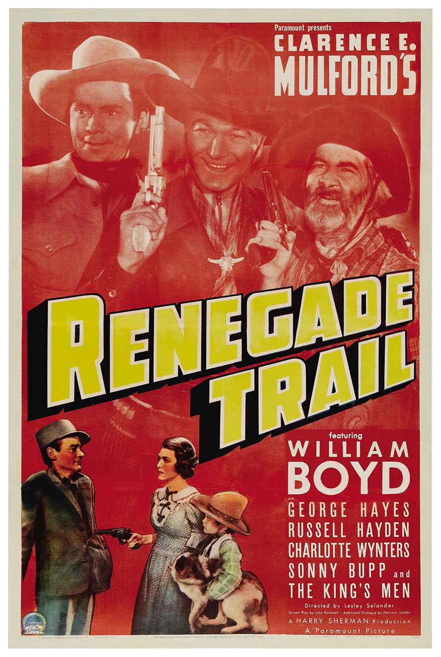 The Renegade Trail 1939 - William Boyd - Classic Western Movie Poster