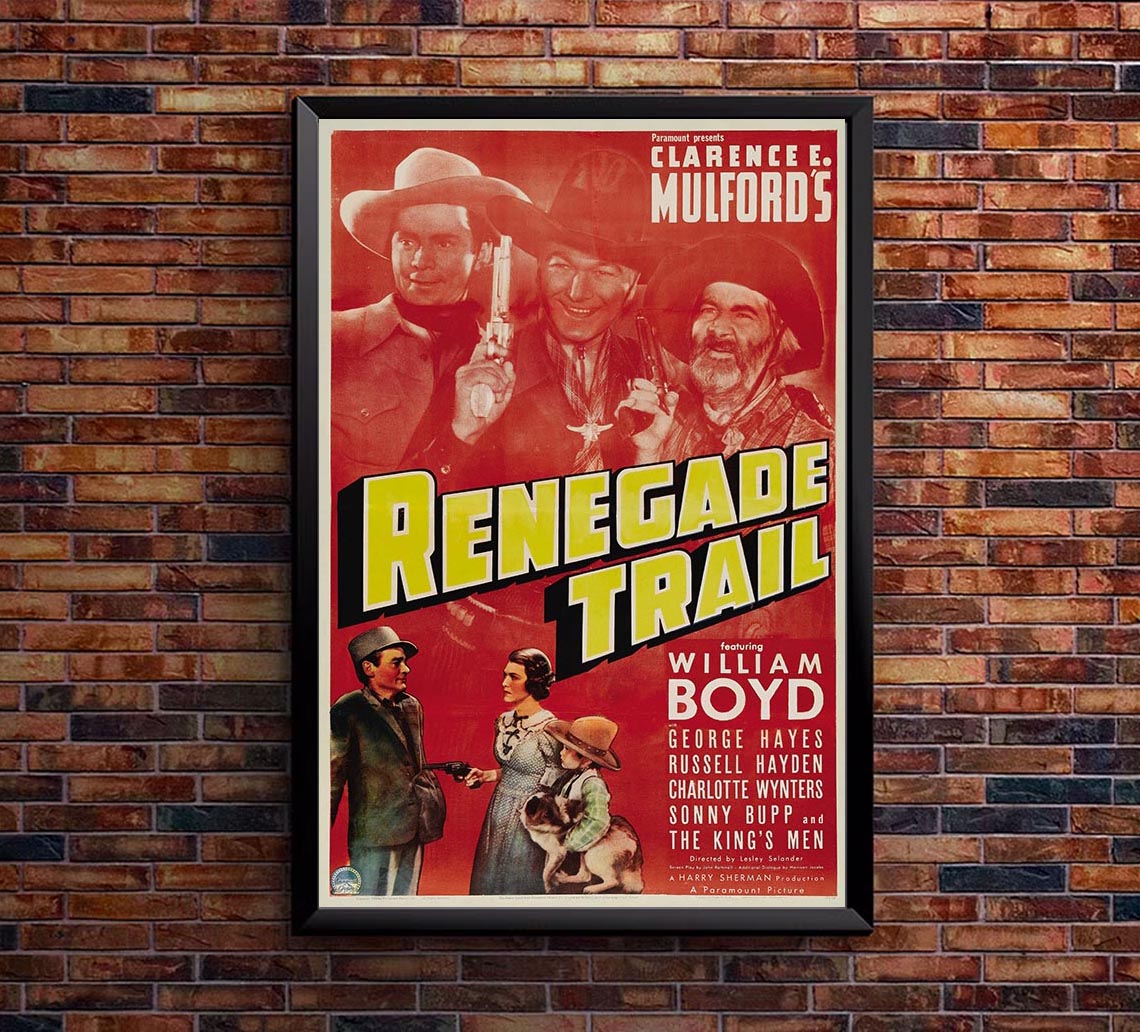 The Renegade Trail 1939 - William Boyd - Classic Western Movie Poster