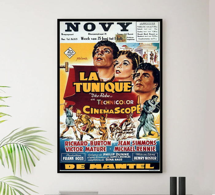 The Robe 1953 - Richard Burton - Belgium - Classic Movie Poster