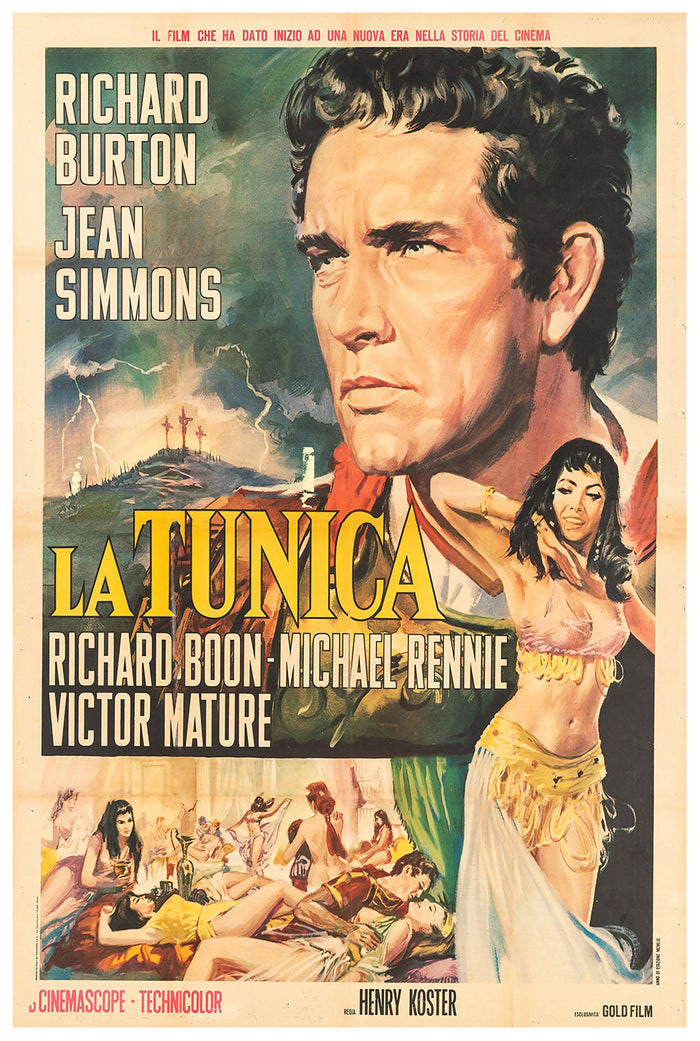 The Robe 1953 - Richard Burton - Italy - Classic Movie Poster
