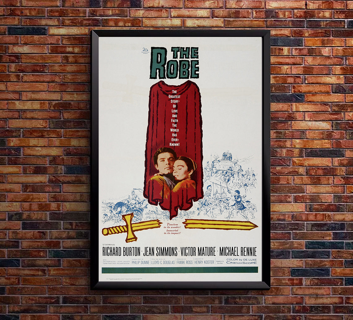The Robe 1953 - Richard Burton - US - Classic Movie Poster
