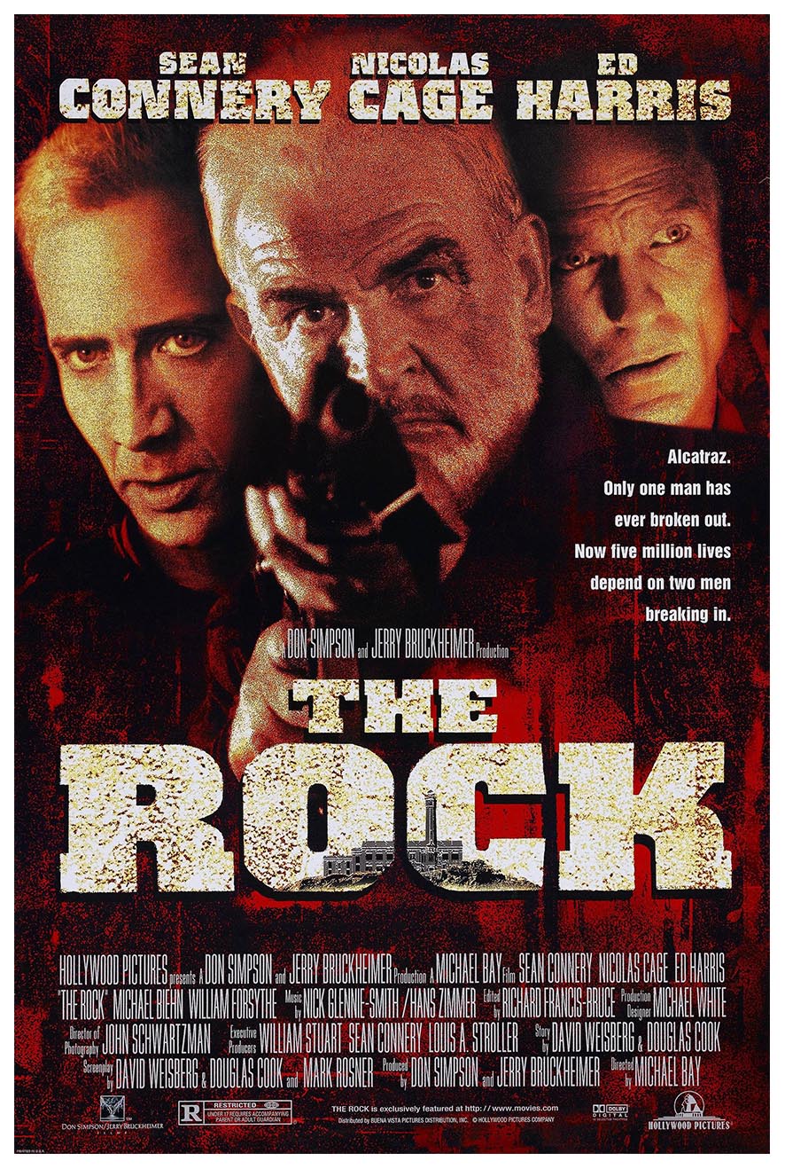 The Rock - 1996 - Sean Connery - Vintage Classic Movie Poster