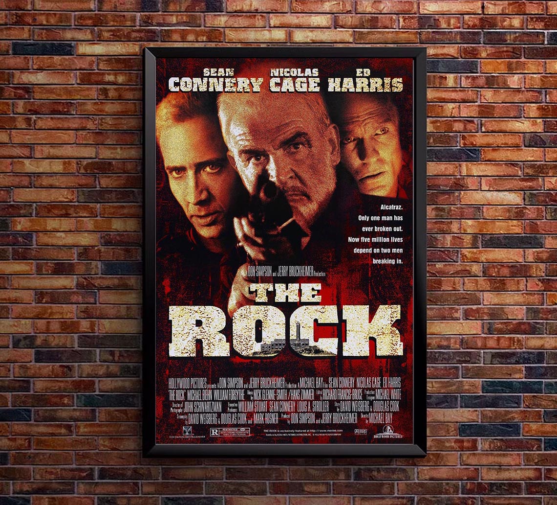 The Rock - 1996 - Sean Connery - Vintage Classic Movie Poster