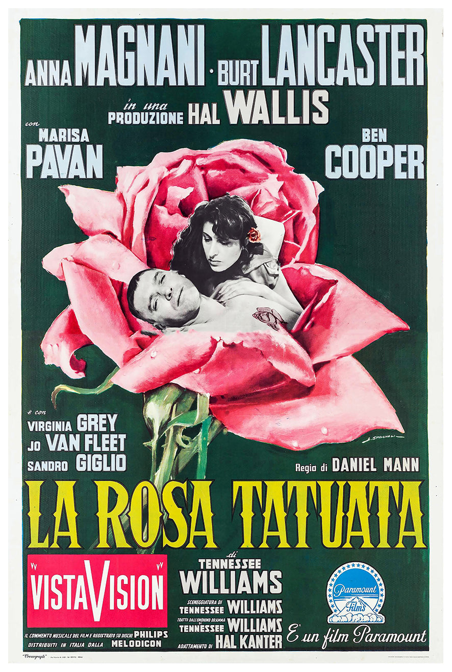 The Rose Tattoo 1955 - Burt Lancaster - Italy - Classic Movie Poster