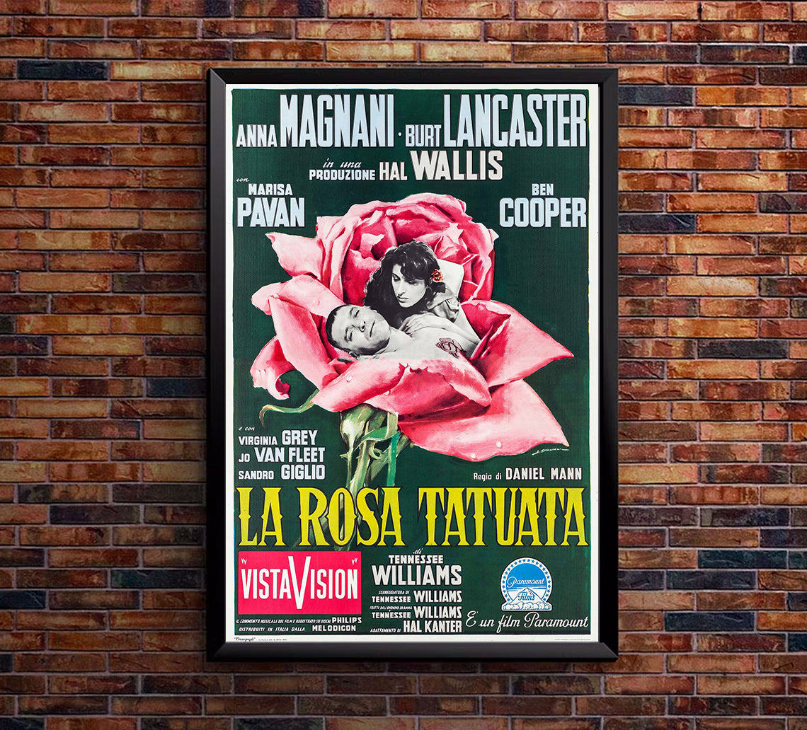 The Rose Tattoo 1955 - Burt Lancaster - Italy - Classic Movie Poster