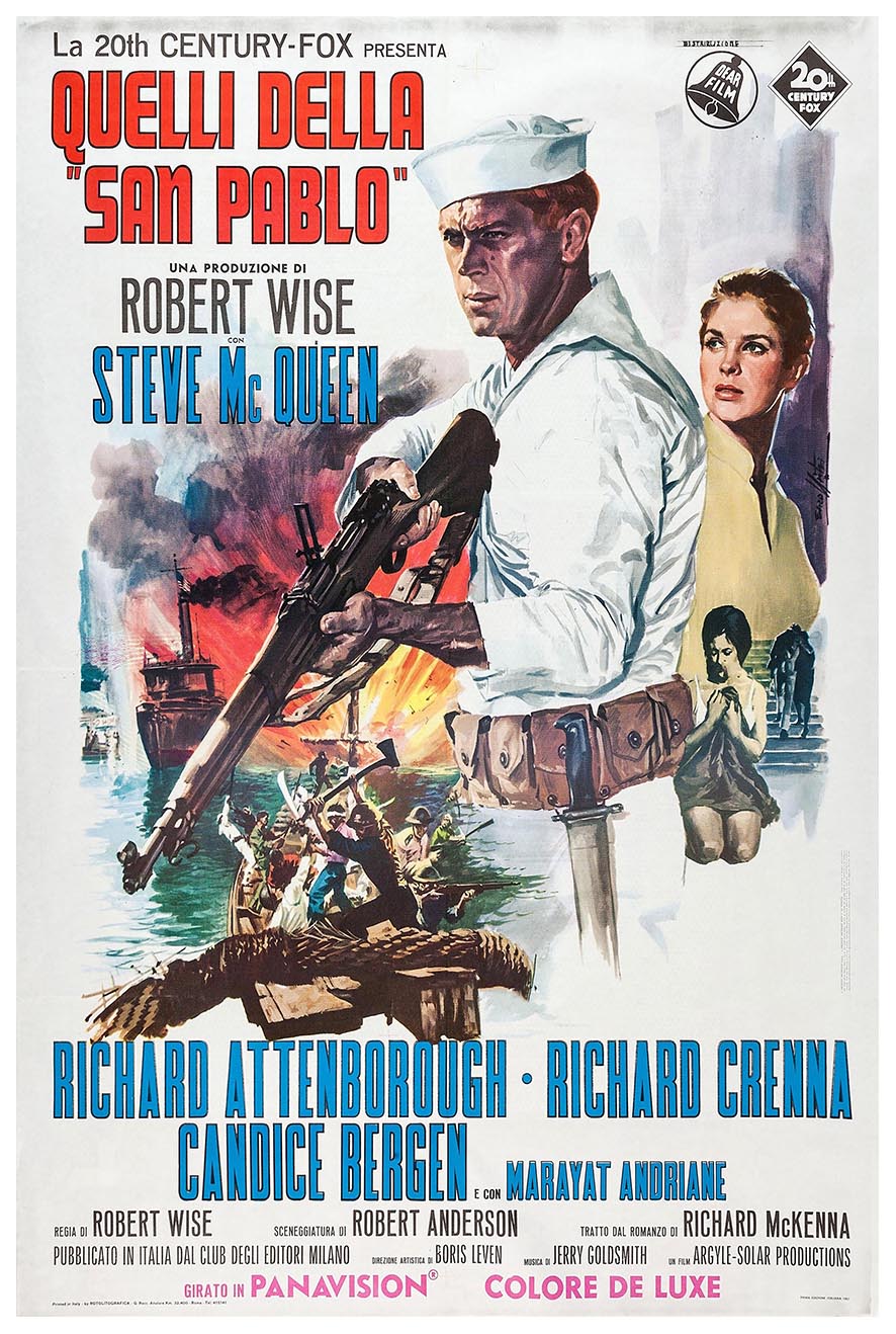 The Sand Pebbles 1966 - Italy - Steve McQueen - Vintage Classic Movie Poster