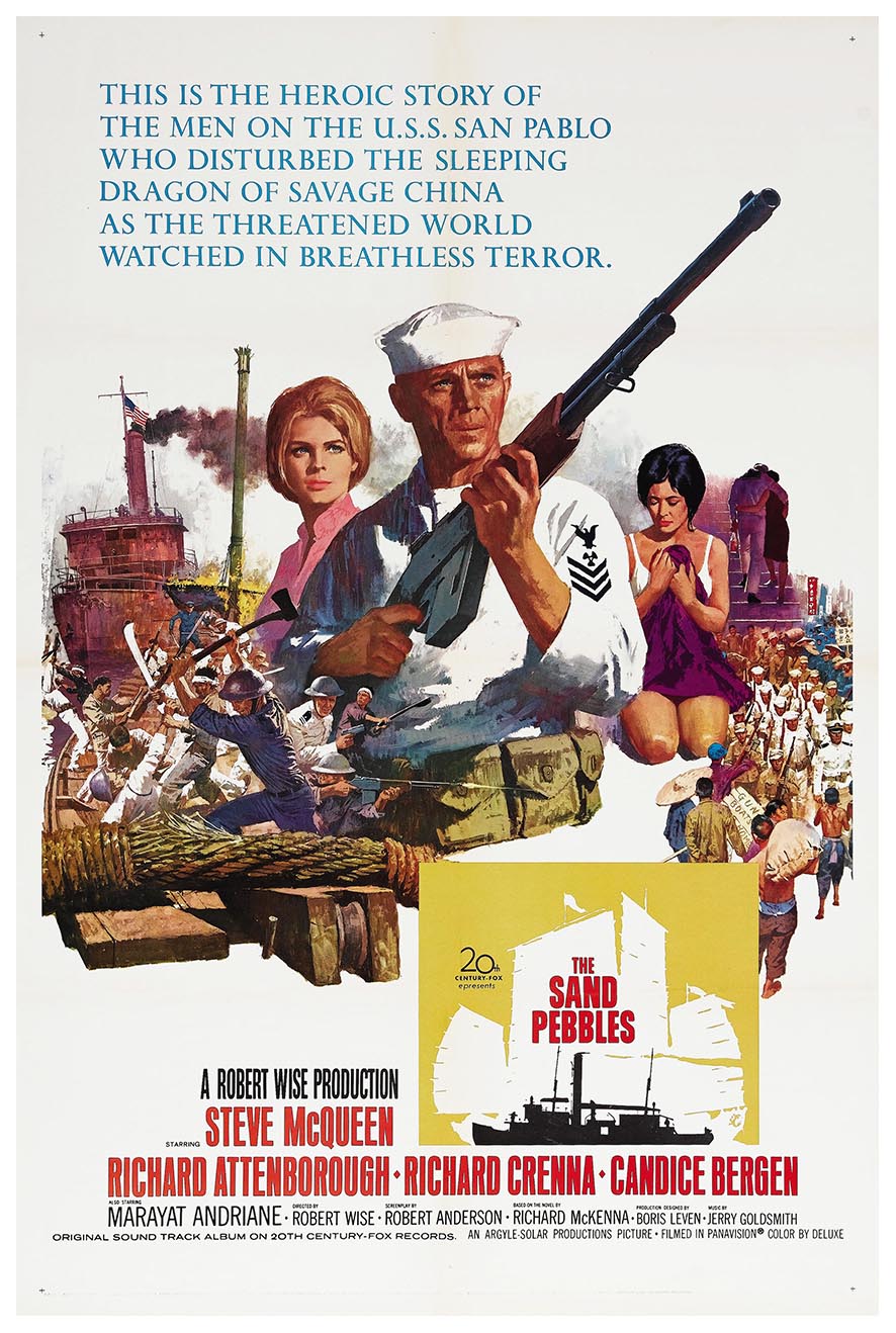 The Sand Pebbles 1966 - Steve McQueen - Vintage Classic Movie Poster