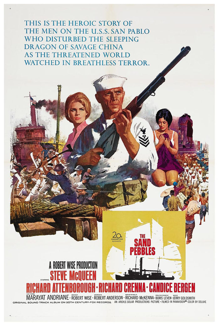 The Sand Pebbles 1966 - Steve McQueen - Vintage Classic Movie Poster
