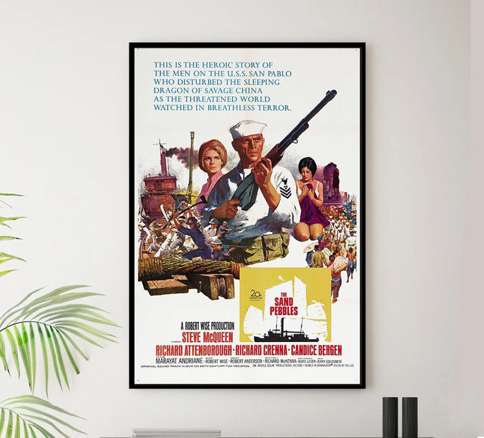 The Sand Pebbles 1966 - Steve McQueen - Vintage Classic Movie Poster