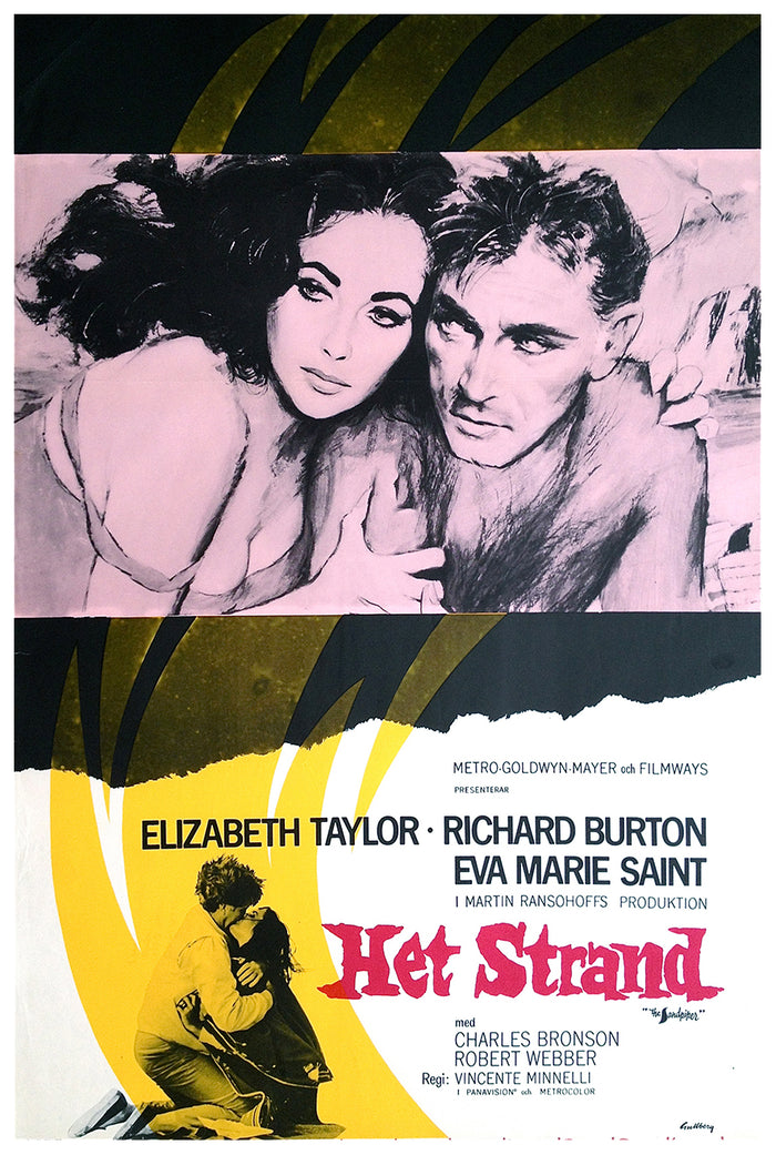 The Sandpiper 1965 - Elizabeth Taylor - Sweden - Classic Movie Poster