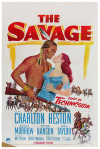 The Savage 1952 - Charlton Heston - Vintage Classic Movie Poster
