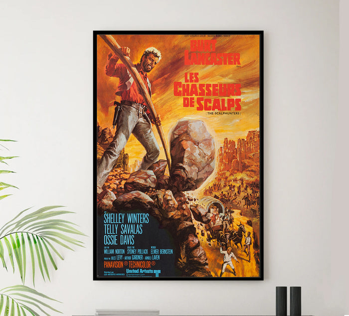 The Scalphunters 1968 - Burt Lancaster - France - Classic Movie Poster