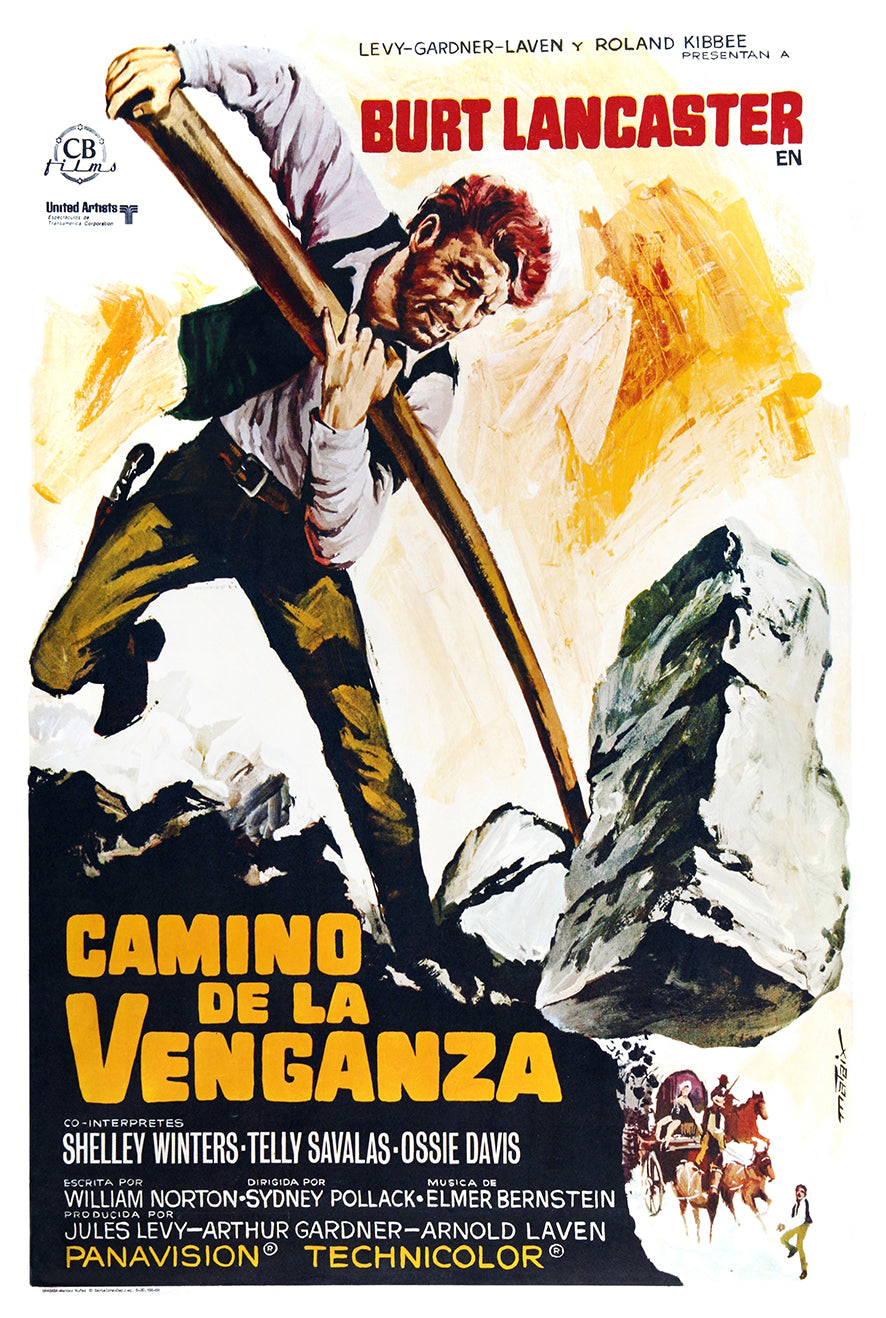 The Scalphunters 1968 - Burt Lancaster - Spain - Classic Movie Poster