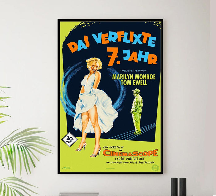 The Seven Year Itch 1955 - German v2 - Vintage Classic Movie Poster