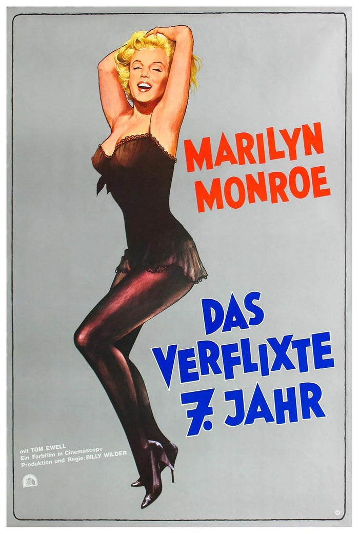 The Seven Year Itch 1955 - German - Vintage Classic Movie Poster