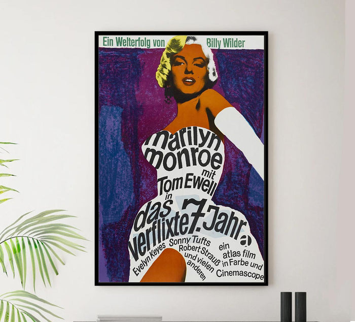 The Seven Year Itch 1955 - Germany - Vintage Classic Movie Poster