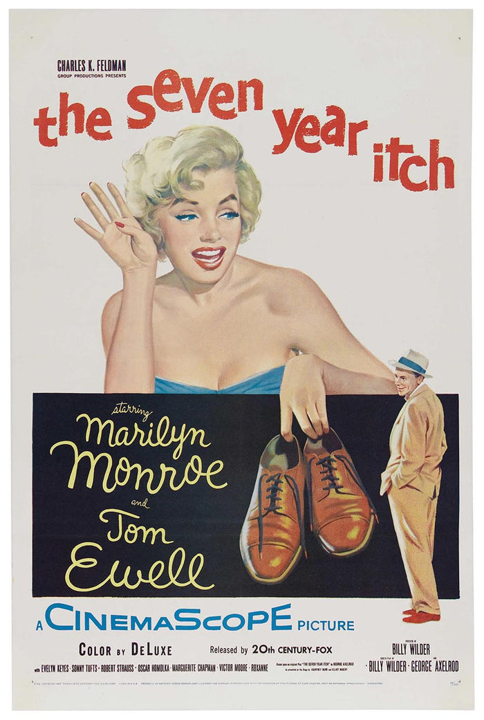 The Seven Year Itch 1955 - Vintage Classic Movie Poster