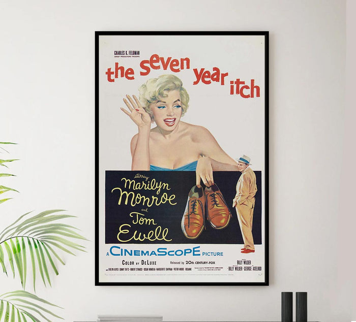 The Seven Year Itch 1955 - Vintage Classic Movie Poster
