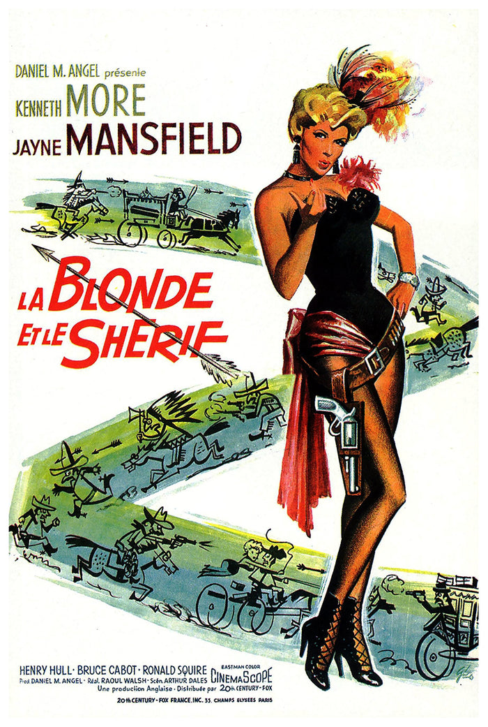 The Sheriff of Fractured Jaw 1958 - Jayne Mansfield - France - Classic Movie Poster