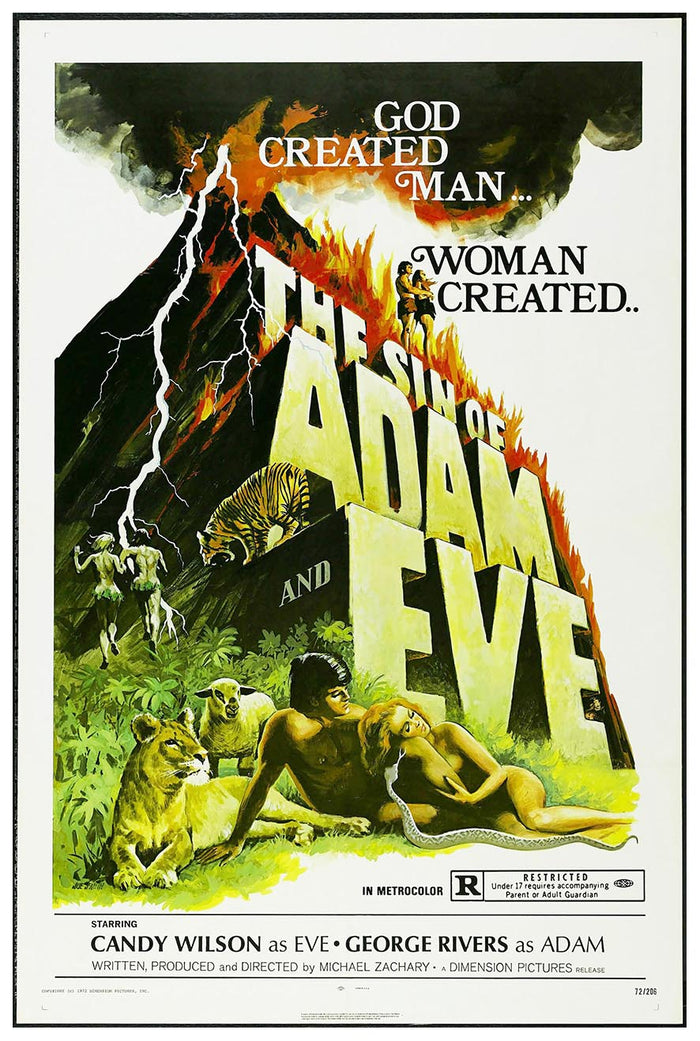 The Sin of Adam and Eve 1969 - Vintage Horror Classic Movie Poster