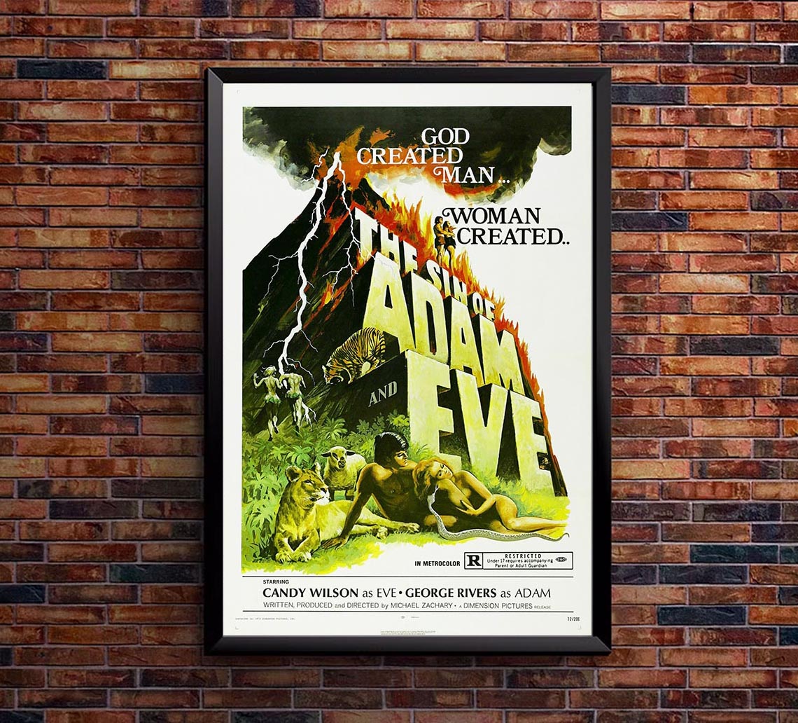 The Sin of Adam and Eve 1969 - Vintage Horror Classic Movie Poster
