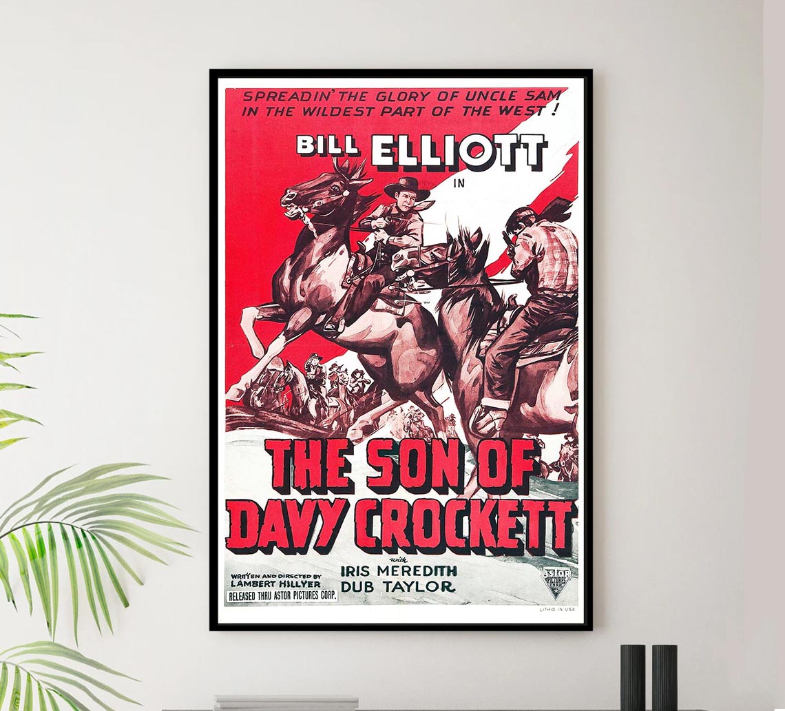 The Son of Davy Crockett 1941 - Vintage Pirate Classic Movie Poster