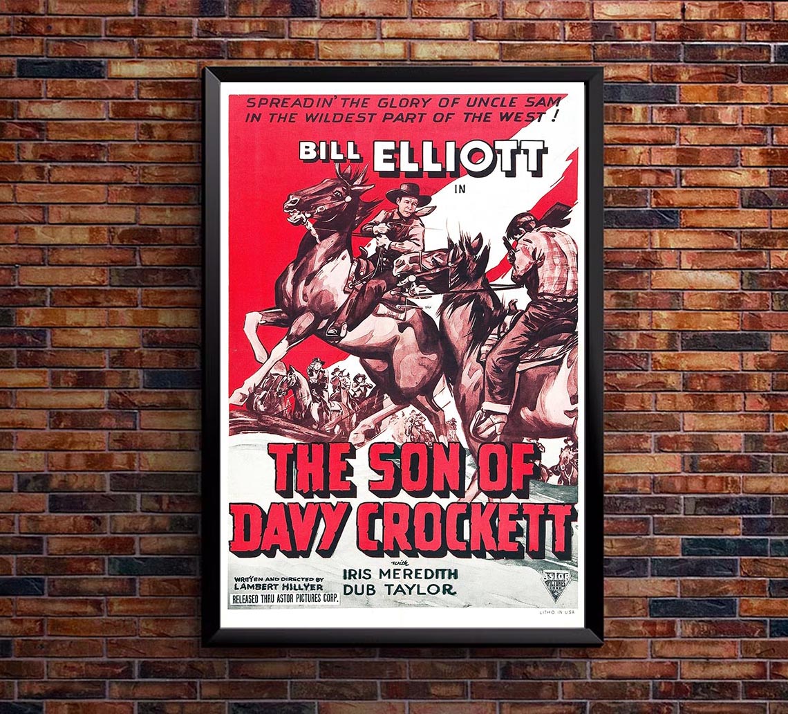 The Son of Davy Crockett 1941 - Vintage Pirate Classic Movie Poster