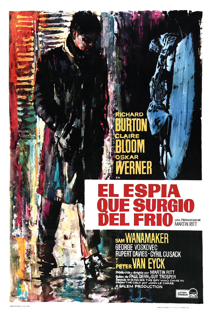 The Spy Who Came in from the Cold 1965 - Richard Burton - Spain - Classic Movie Poster