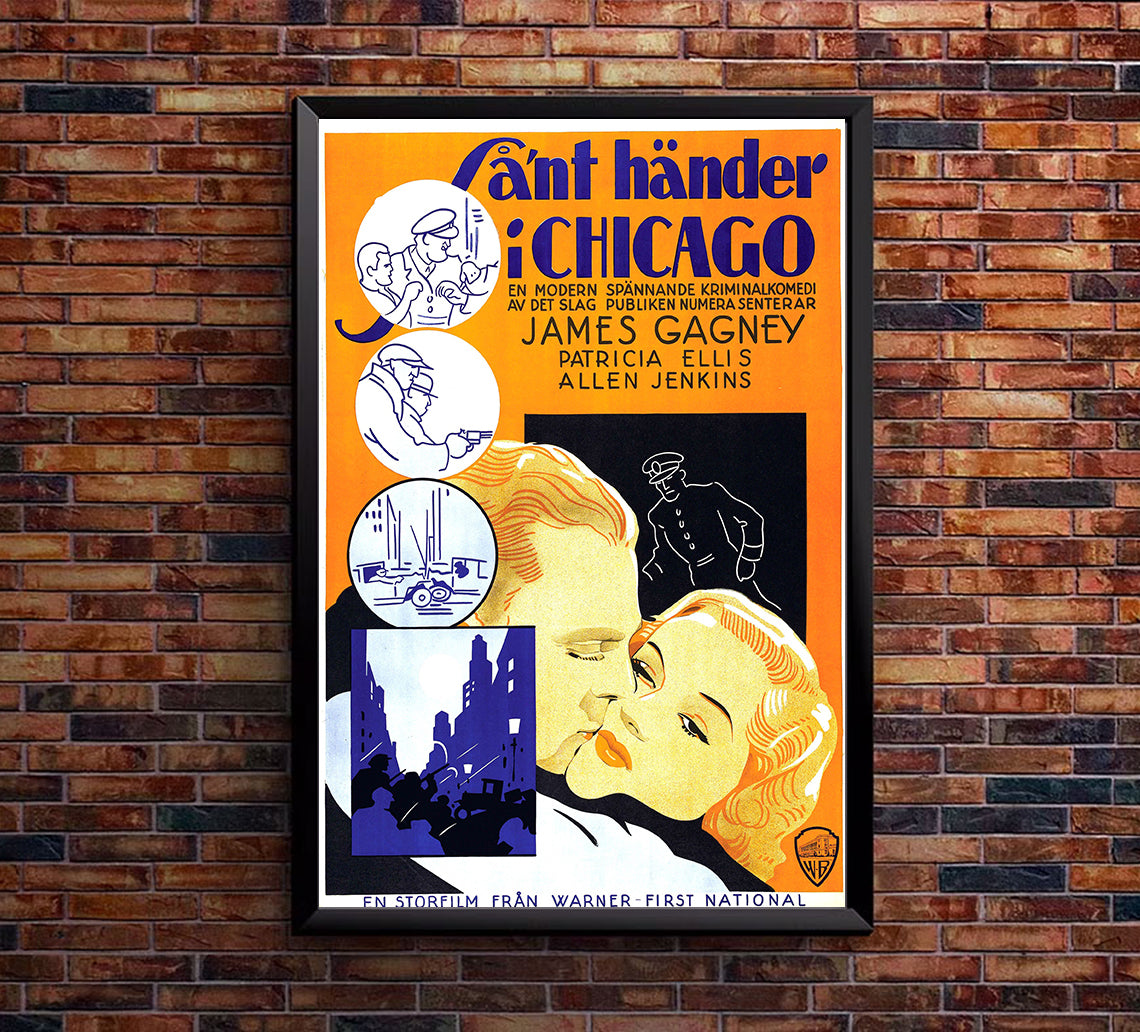 The St. Louis Kid 1934 - James Cagney - Sweden - Classic Movie Poster