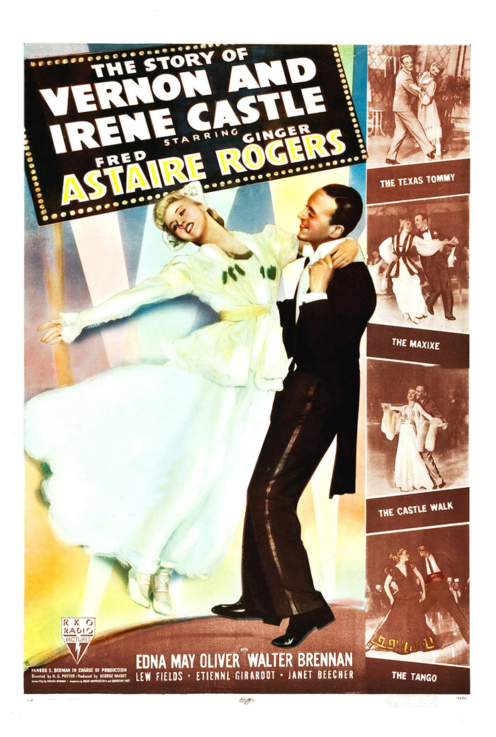 The Story of Vernon and Irene Castle 1939 - Fred Astaire - US (2) - Classic Movie Poster