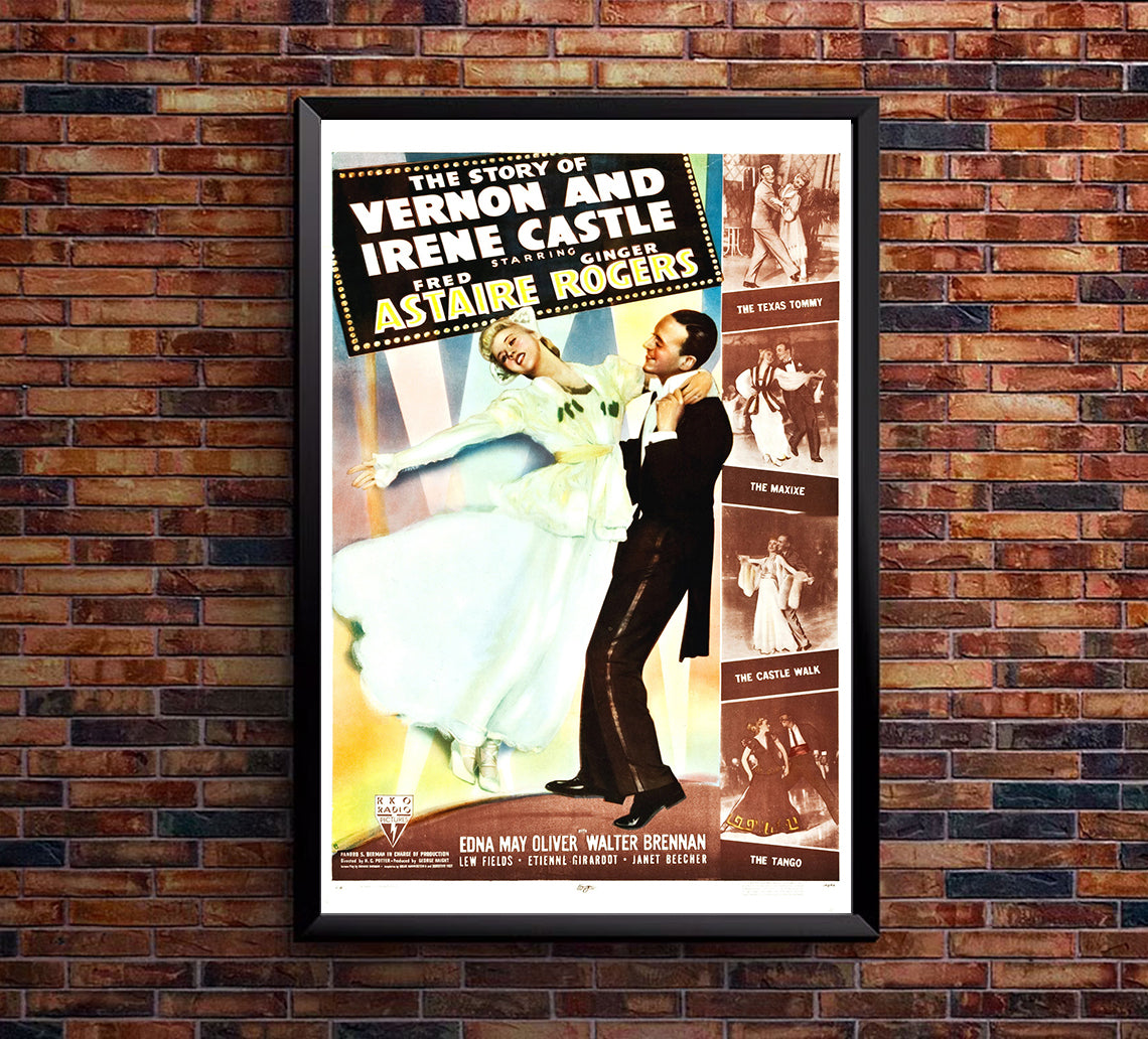 The Story of Vernon and Irene Castle 1939 - Fred Astaire - US (2) - Classic Movie Poster
