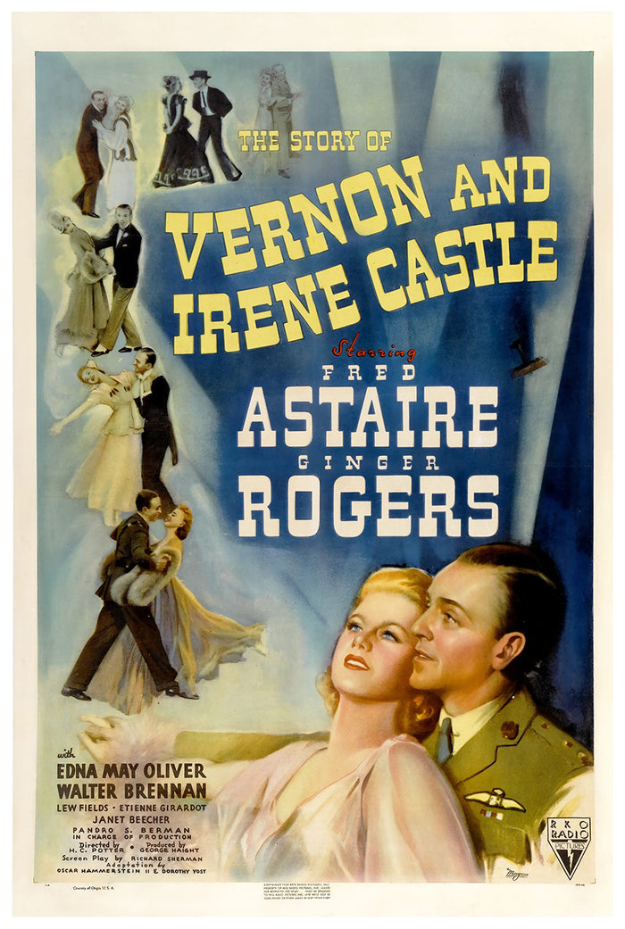 The Story of Vernon and Irene Castle 1939 - Fred Astaire - US - Classic Movie Poster
