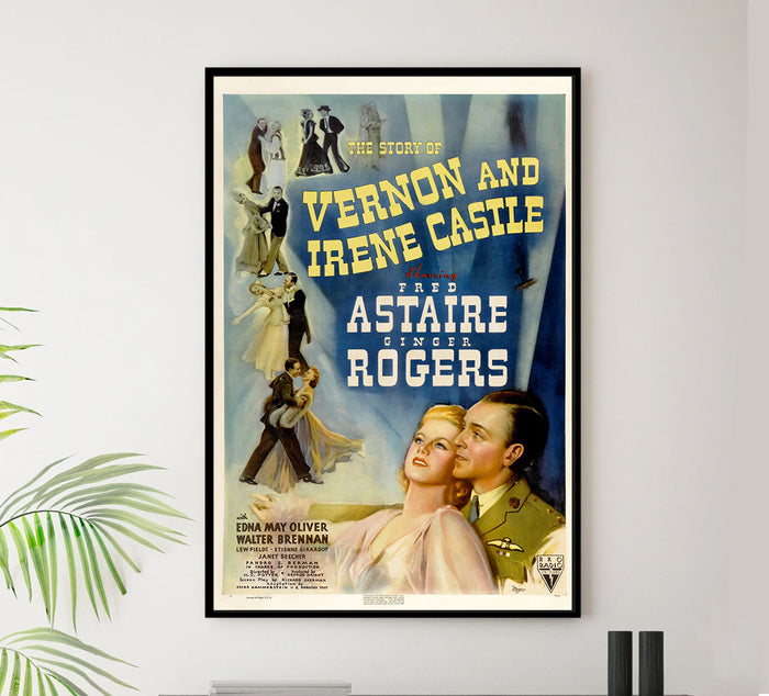 The Story of Vernon and Irene Castle 1939 - Fred Astaire - US - Classic Movie Poster