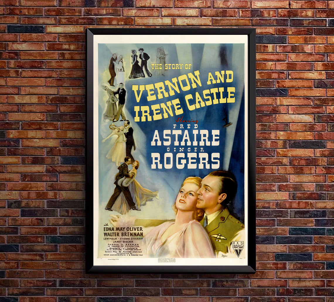 The Story of Vernon and Irene Castle 1939 - Fred Astaire - US - Classic Movie Poster