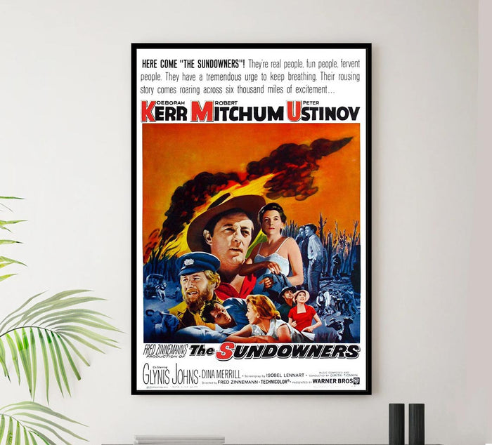 The Sundowners 1960 - Robert Mitchum - Vintage Classic Movie Poster