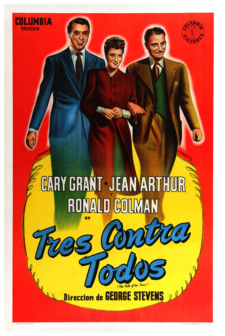 The Talk of the Town 1942 - Cary Grant - Argentina (2) - Classic Movie Poster
