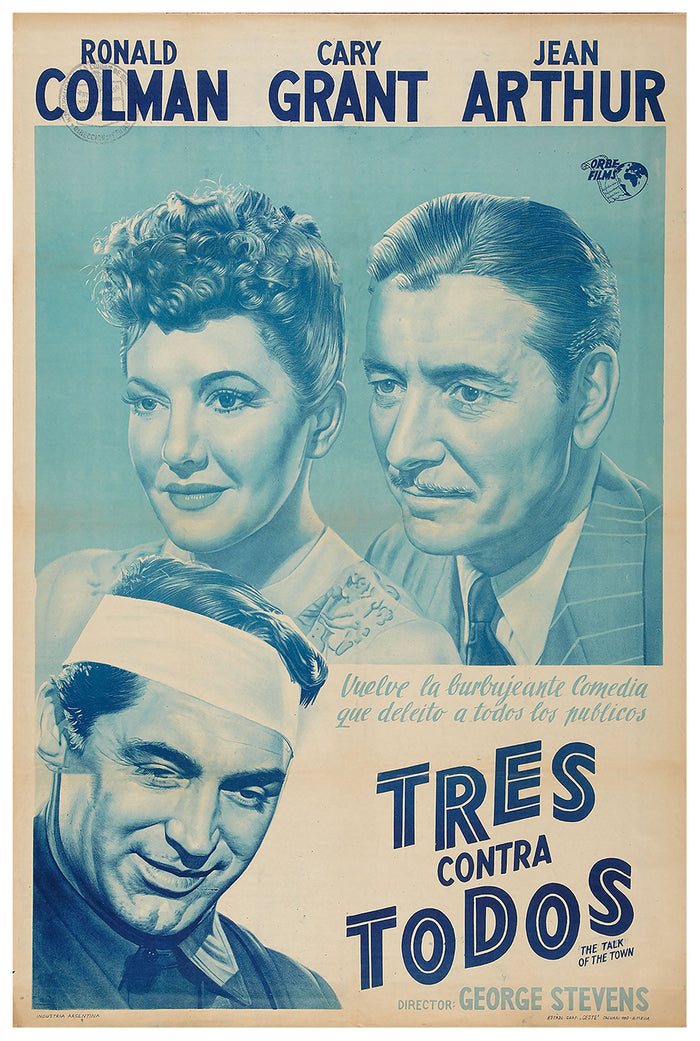 The Talk of the Town 1942 - Cary Grant - Argentina - Classic Movie Poster