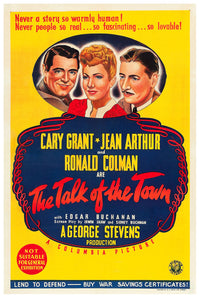 The Talk of the Town 1942 - Cary Grant - Uk - Classic Movie Poster